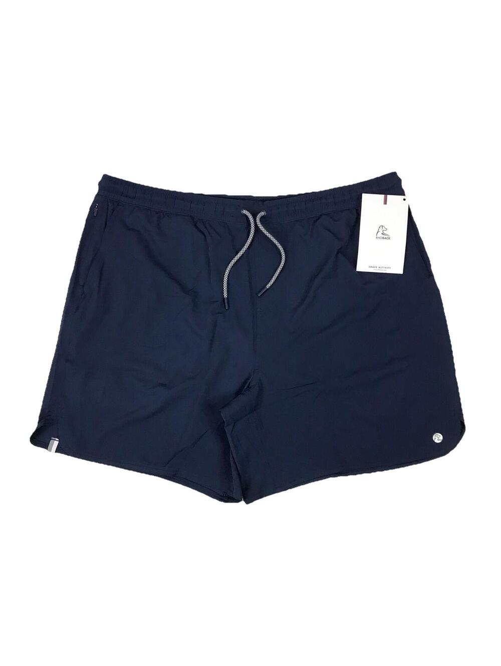 Rhoback Grit Gym Shorts 3XL XXXL Navy Blue 7” Lined Dunks Running Gym Yoga BNWT!